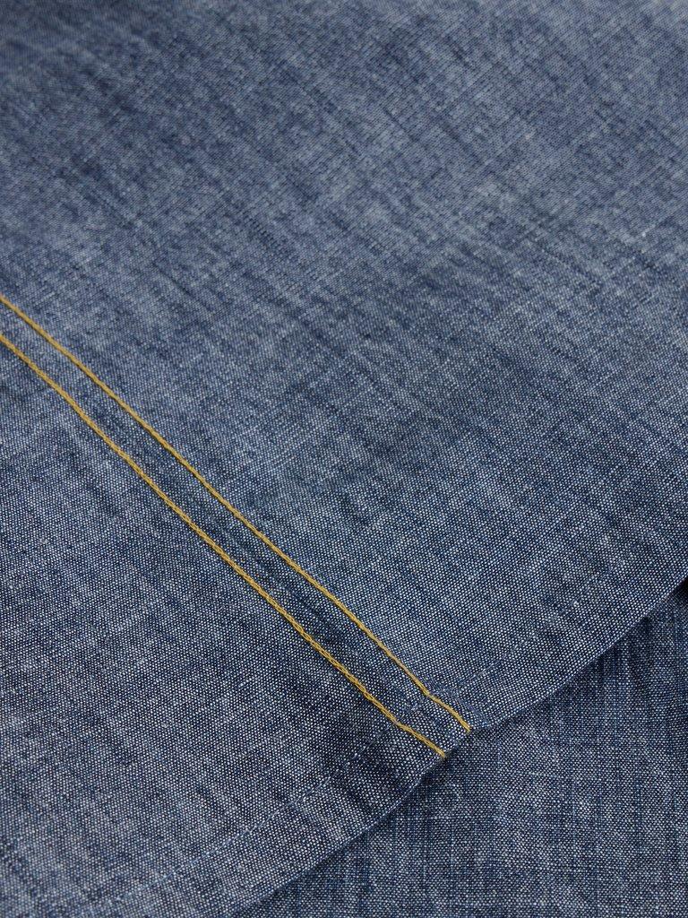 Finley Chambray Top in CHAMB BLUE - FLAT DETAIL