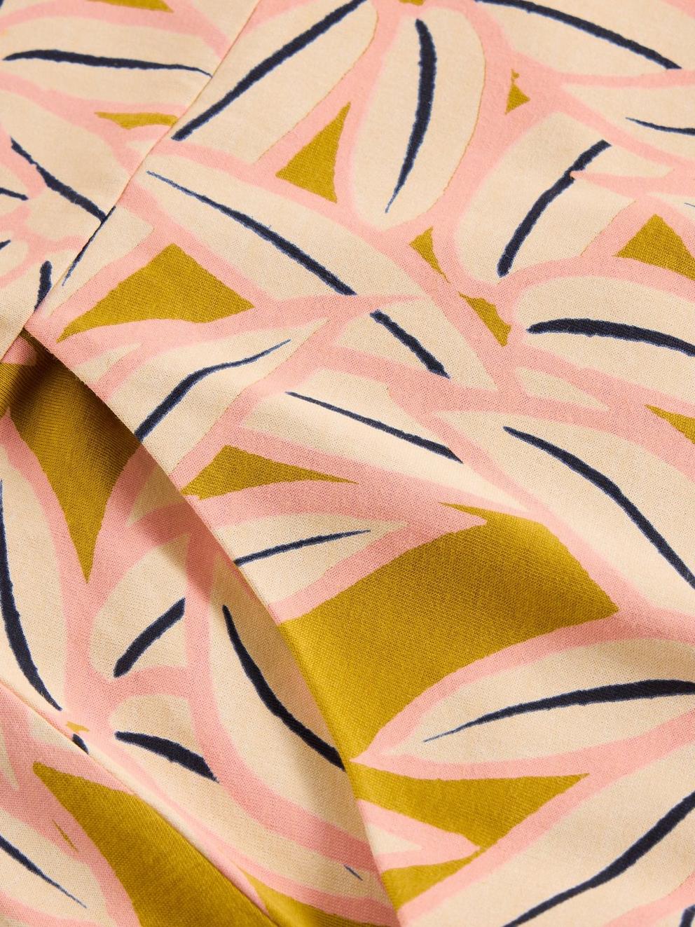 Rua Midi Shirt Dress Jersey in YELLOW PR - FLAT DETAIL