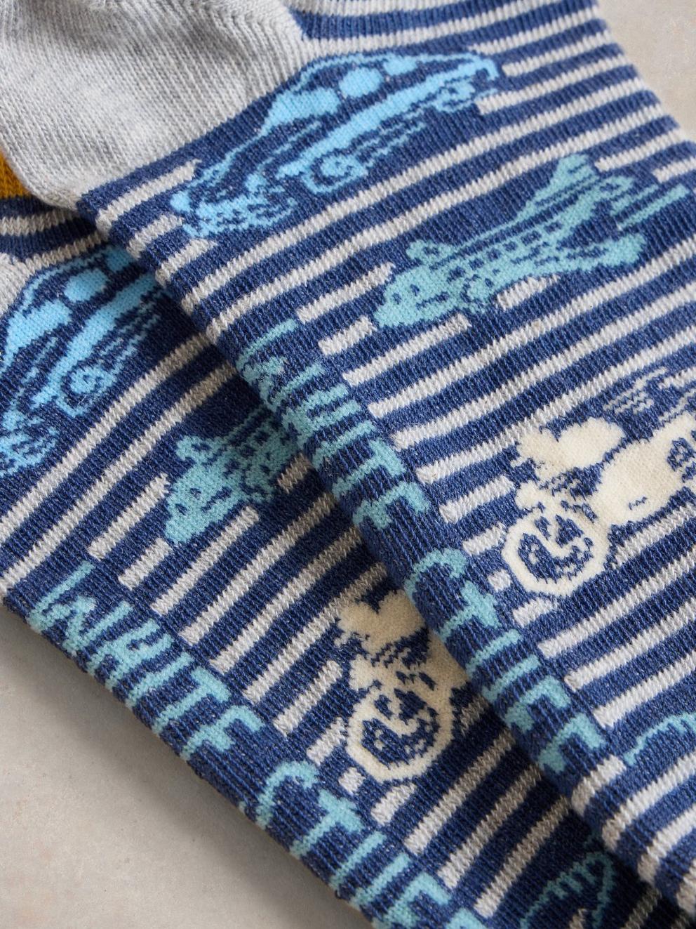 Scenic Trainer Sock in NAVY PR - FLAT DETAIL