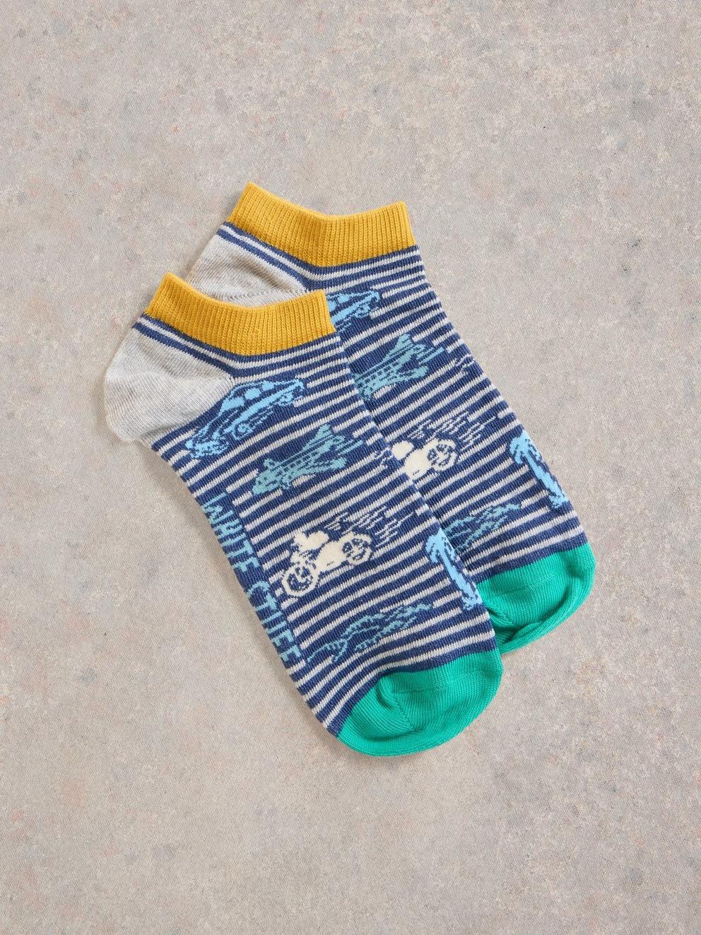Scenic Trainer Sock in NAVY PR - FLAT FRONT