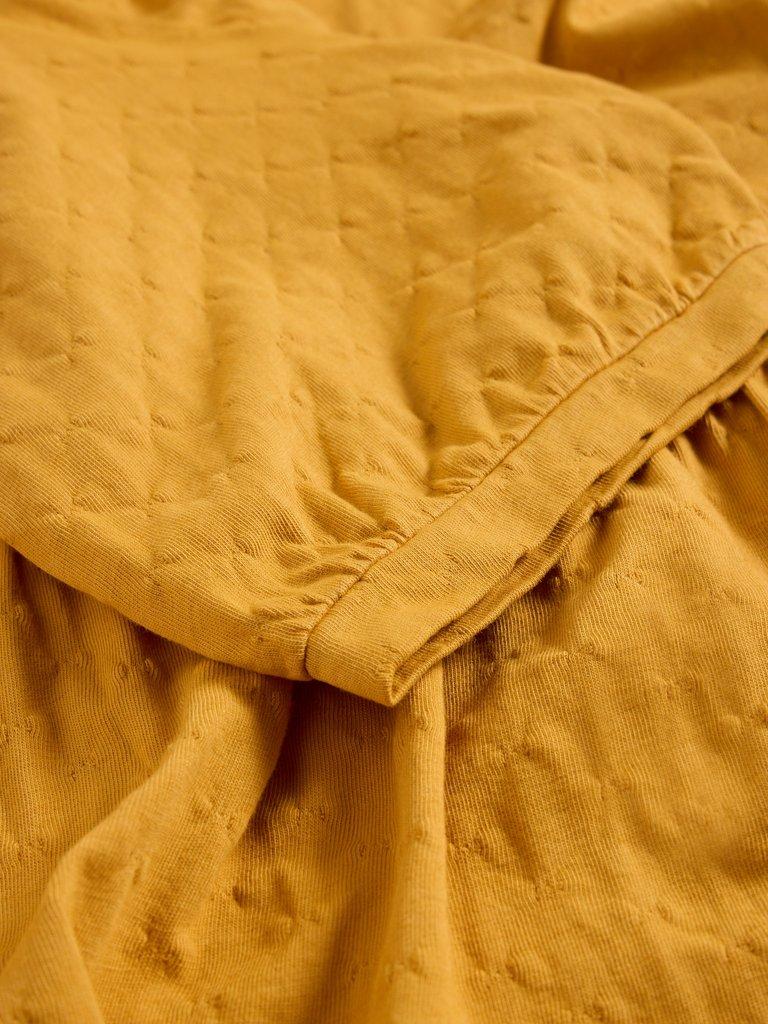 Clara Jersey Dress  in DK YELLOW - FLAT DETAIL