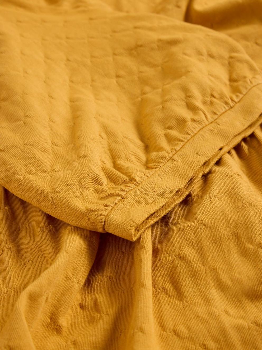 Clara Jersey Dress  in DK YELLOW - FLAT DETAIL