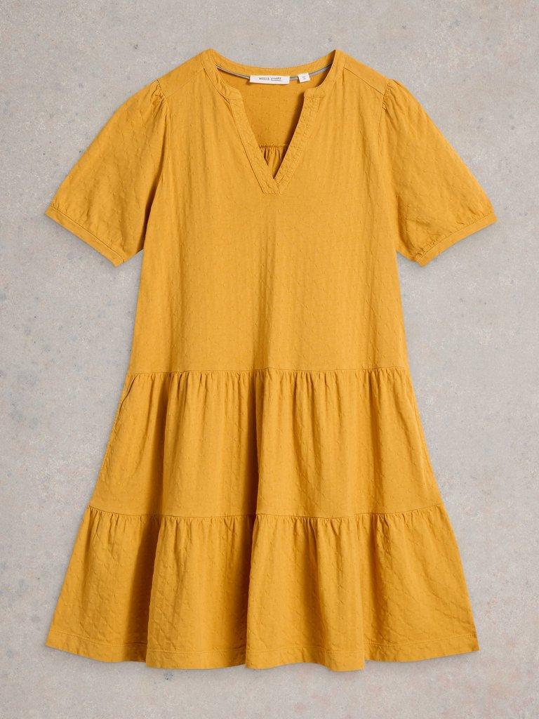 Clara Jersey Dress  in DK YELLOW - FLAT FRONT