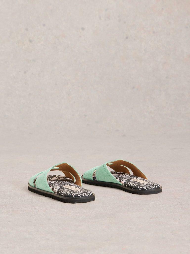 Floral Flip Flop Sandal in BRT BLUE - FLAT BACK