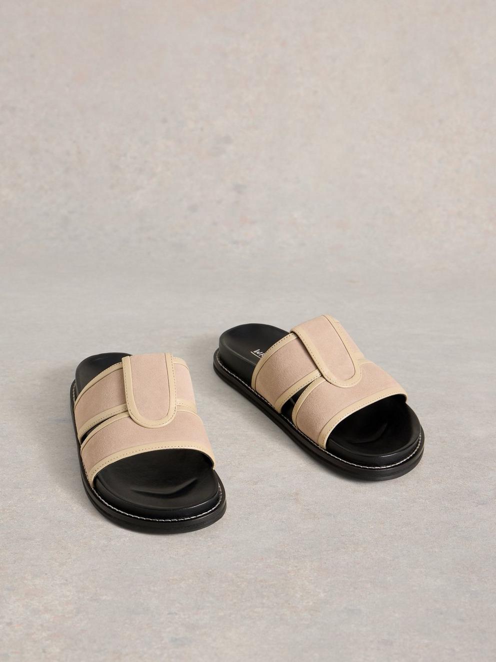 Ziggy Slider Footbed in LGT NAT - FLAT FRONT