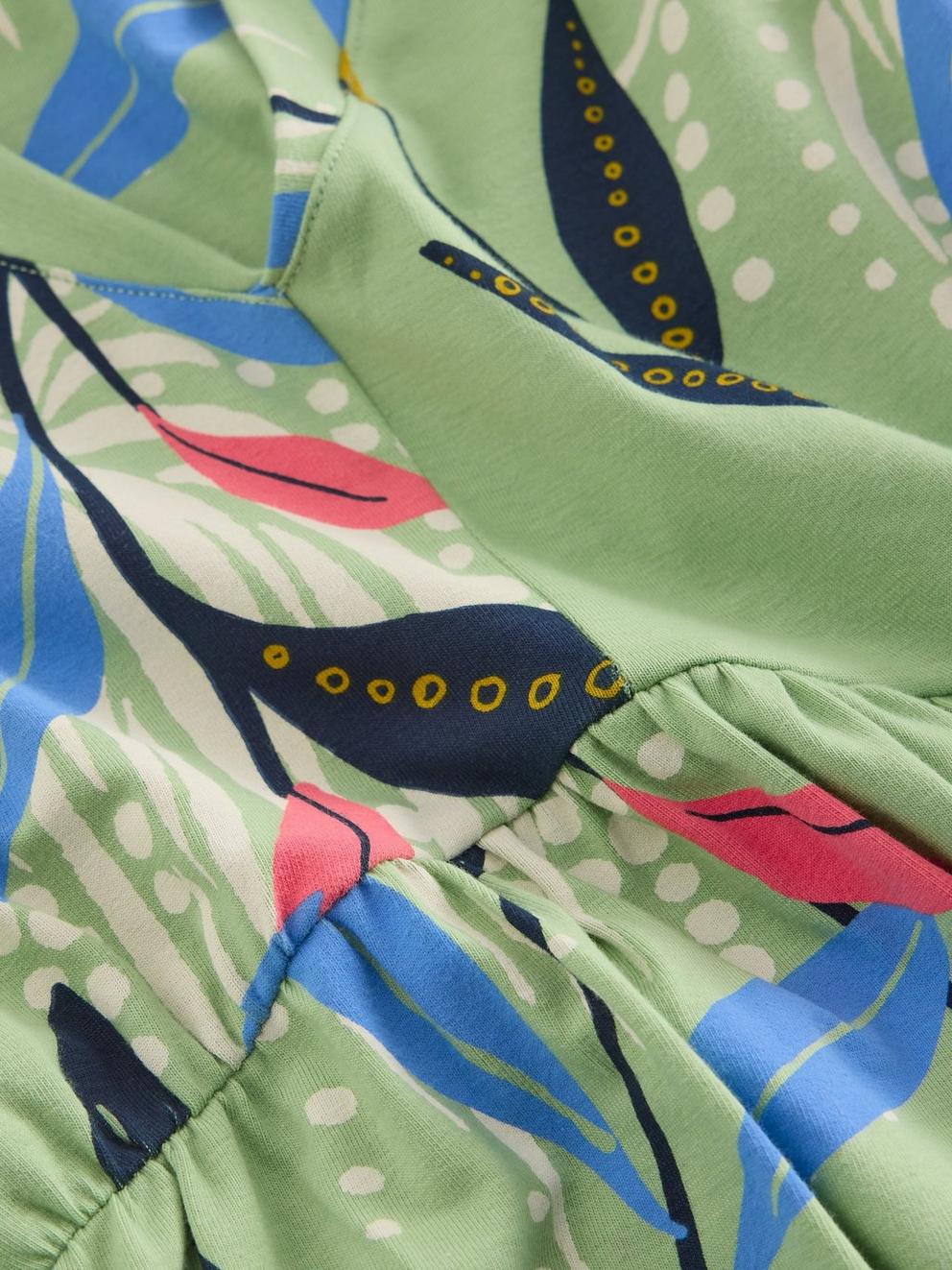 Archer Jersey Maxi Dress in GREEN MLT - FLAT DETAIL