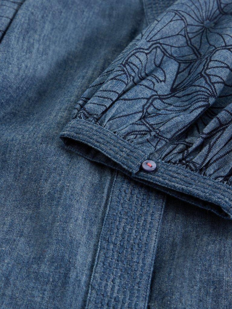 Finley Chambray Dress  in CHAMB BLUE - FLAT DETAIL