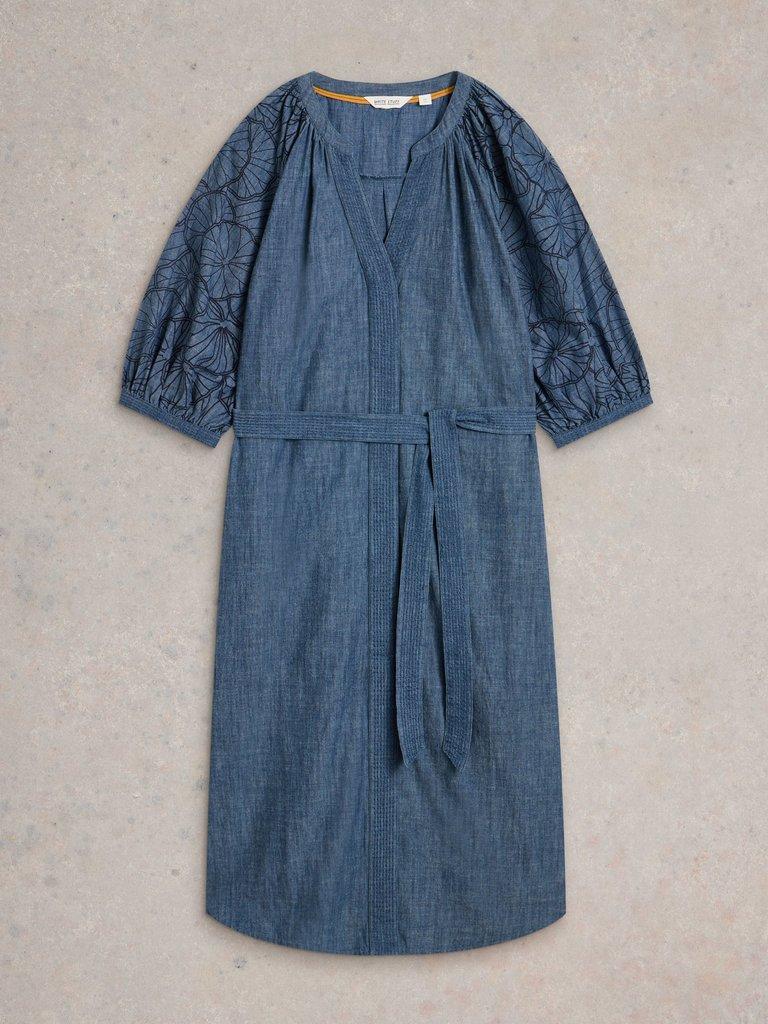 Finley Chambray Dress  in CHAMB BLUE - FLAT FRONT