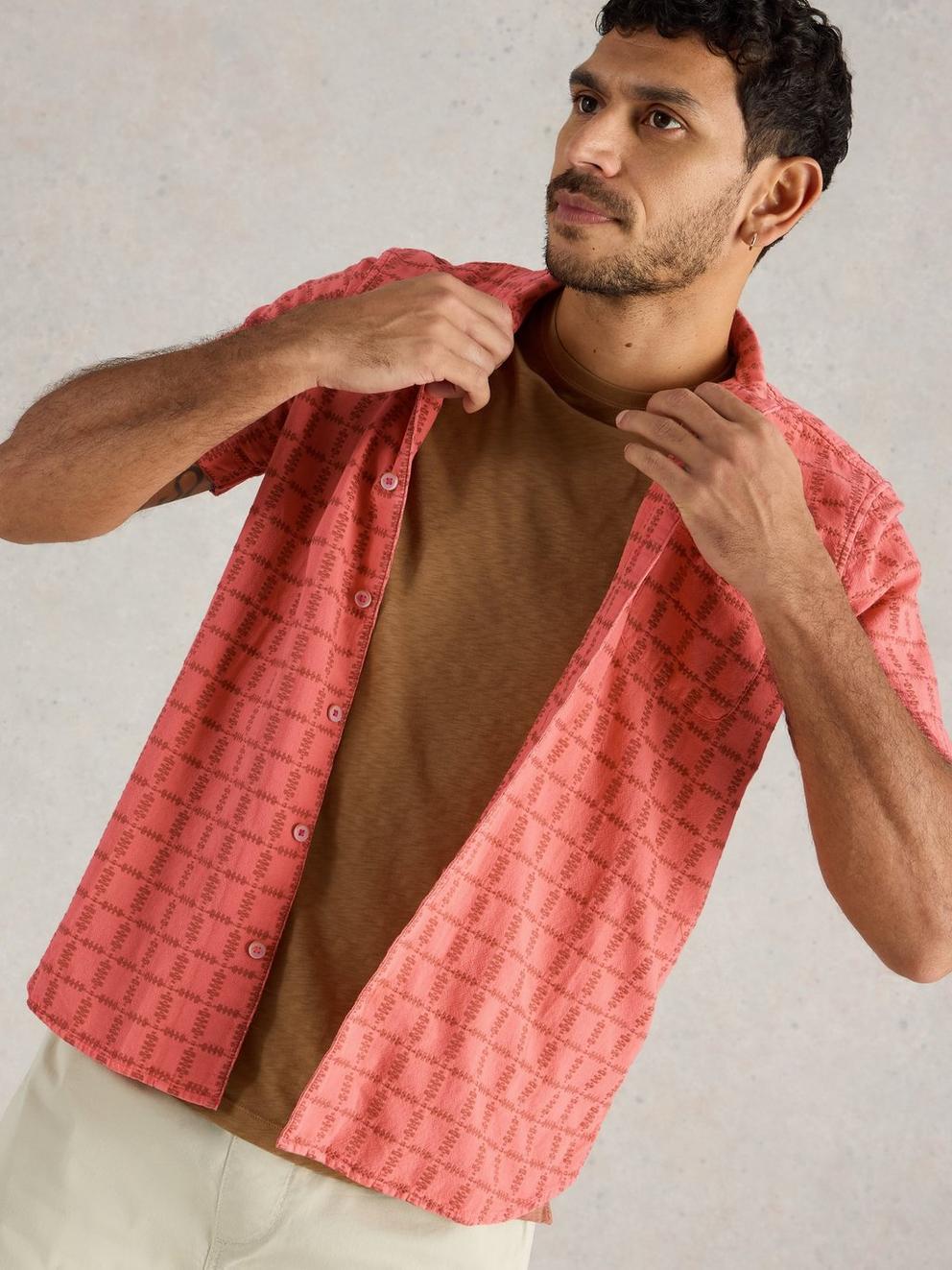 SS Overdye Check Shirt in DEEP PINK - LIFESTYLE