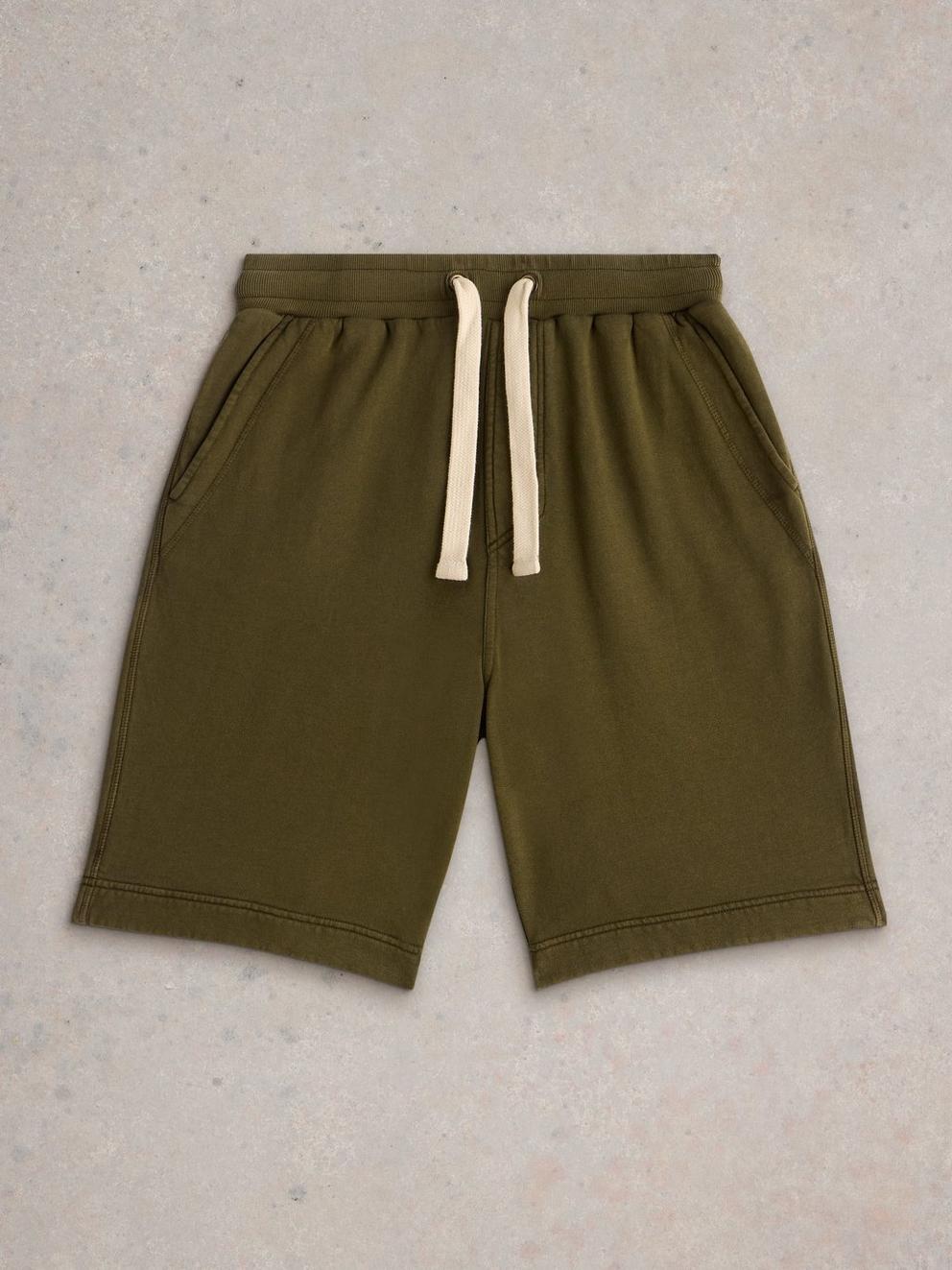Brampton Jersey Short in KHAKI GRN - FLAT FRONT