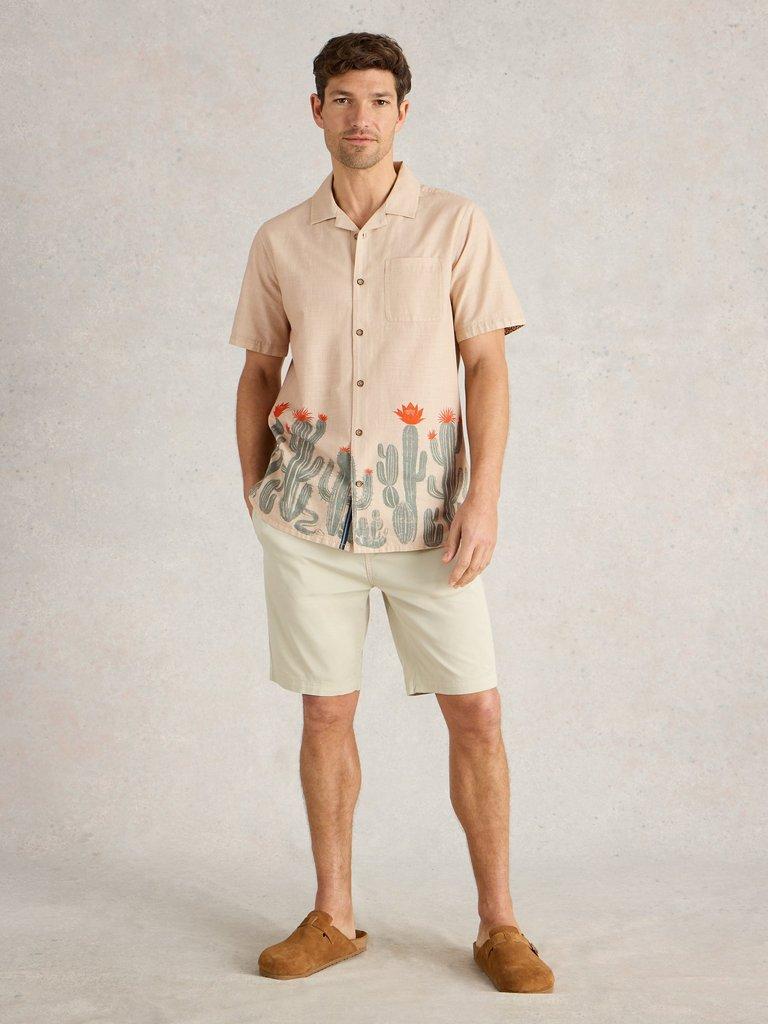 Hayle Cactus Printed Shirt in NAT PR - MODEL FRONT