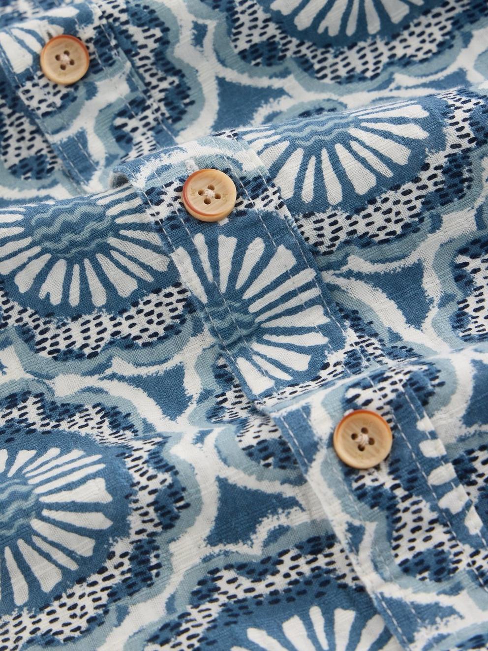Finsbury Tile Printed Shirt in BLUE PR - FLAT DETAIL