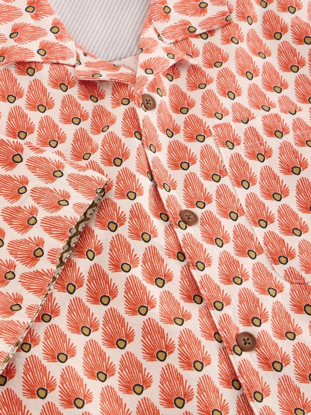 Hayle Fan Geo Printed Shirt in WHITE PR - FLAT DETAIL
