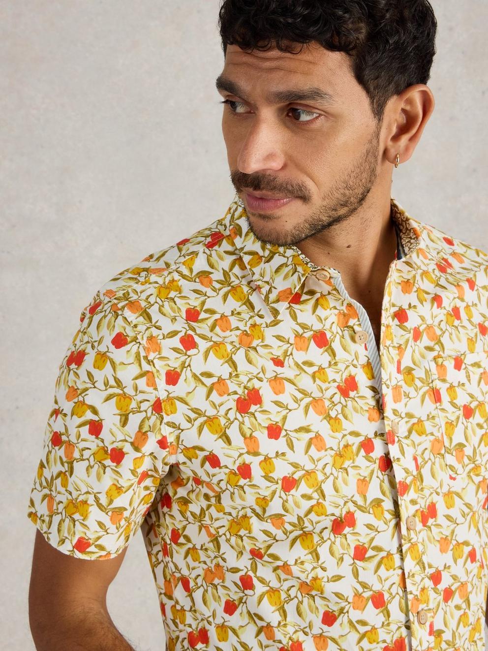 Salcombe Peppers Printed Shirt in WHITE PR - LIFESTYLE