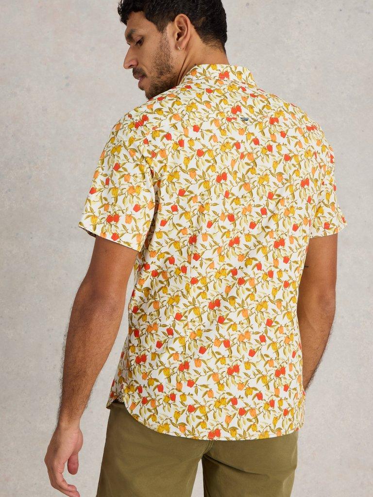 Salcombe Peppers Printed Shirt in WHITE PR - MODEL BACK