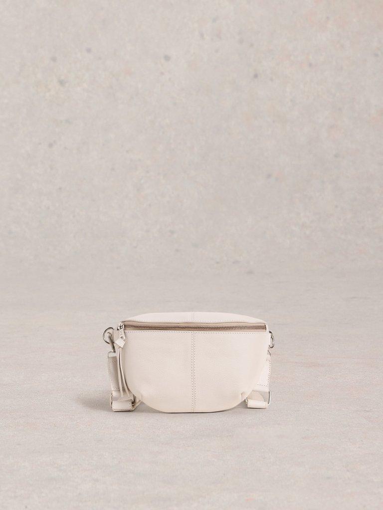 Sebby Leather Sling Mini Bag in PALE IVORY - LIFESTYLE