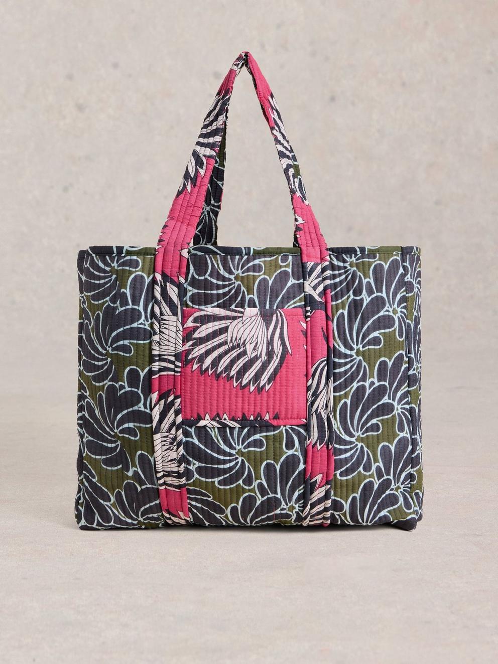 Elaine Reversible Beach Bag in GREEN PR - LIFESTYLE