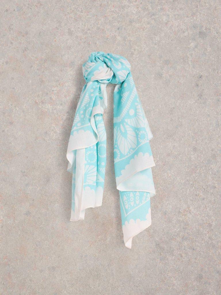 Sunny Days Square Scarf in BLUE MLT - FLAT FRONT