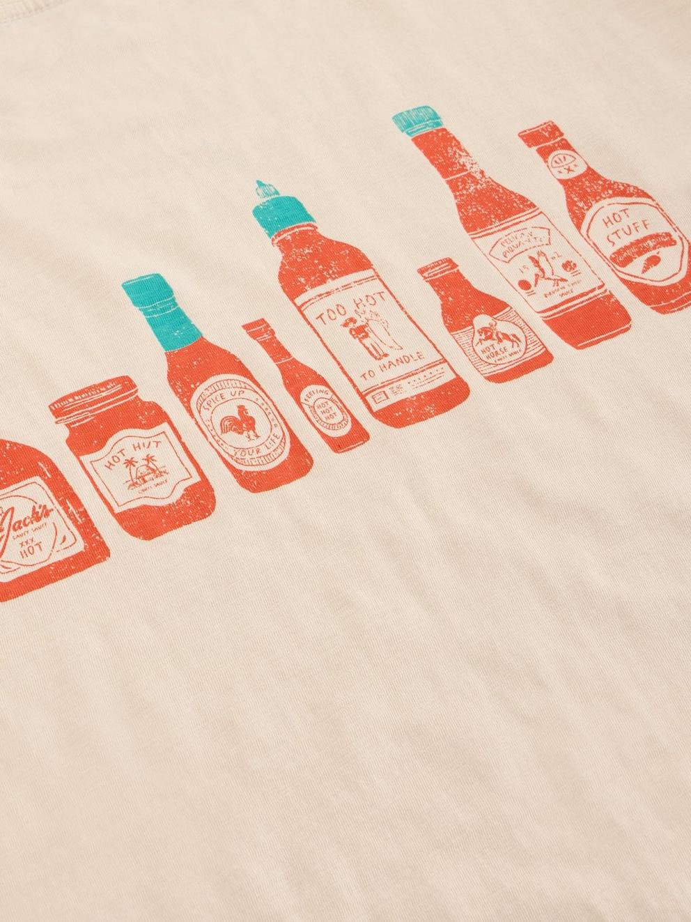 Abersoch Chilli Graphic Tee in NAT PR - FLAT DETAIL