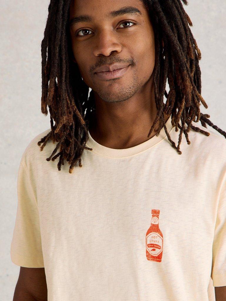 Abersoch Chilli Graphic Tee in NAT PR - MODEL BACK