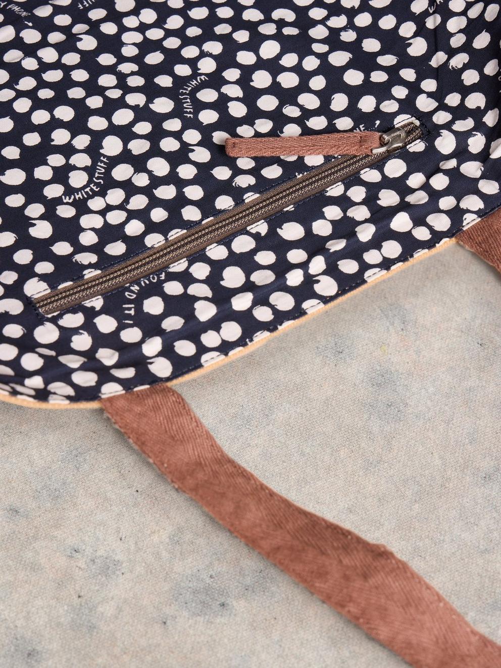Gracie Crochet Tote Bag in NAT MLT - FLAT DETAIL