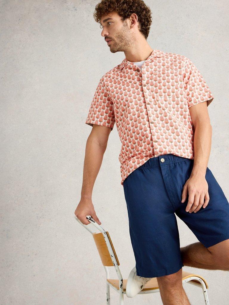 Drawstring Linen Blend Short in DARK NAVY - LIFESTYLE