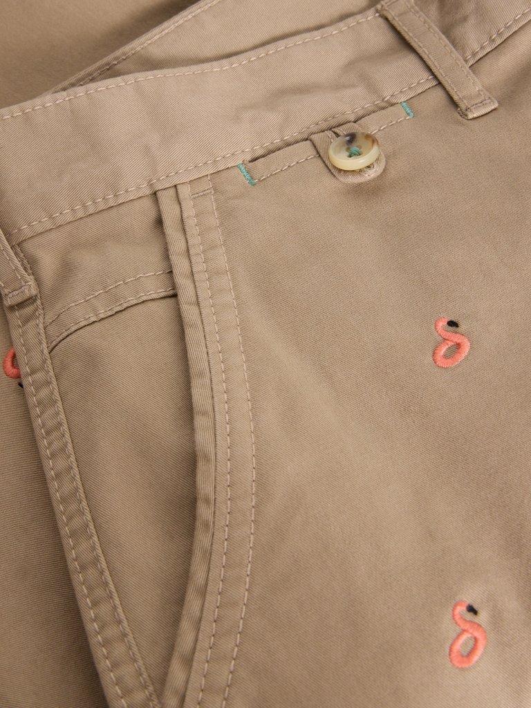 Flamingo Chino Short in NAT PR - FLAT DETAIL