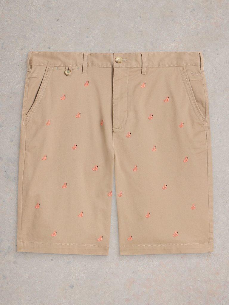 Flamingo Chino Short in NAT PR - FLAT FRONT