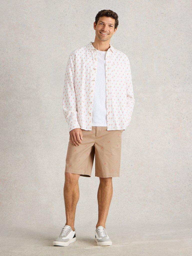 Flamingo Chino Short in NAT PR - MODEL FRONT