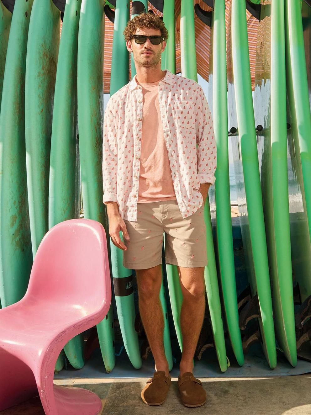 Flamingo Chino Short in NAT PR - MIXED