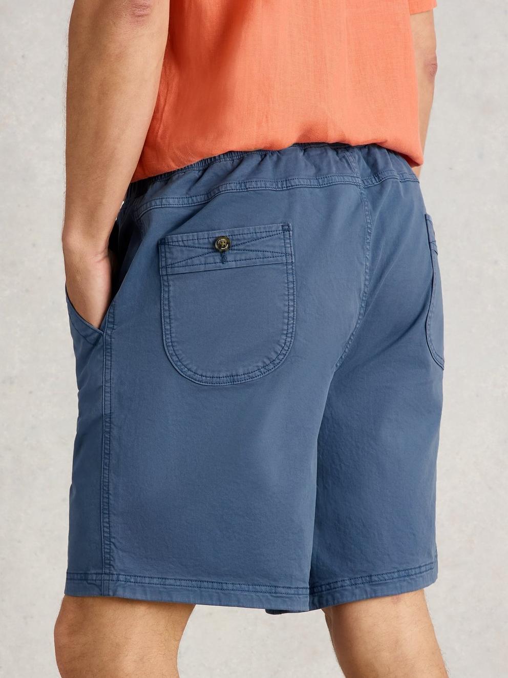 Sutton Drawstring Short in DARK NAVY - MODEL BACK