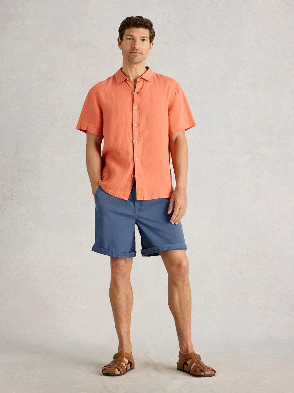 Sutton Drawstring Short in DARK NAVY - MODEL FRONT