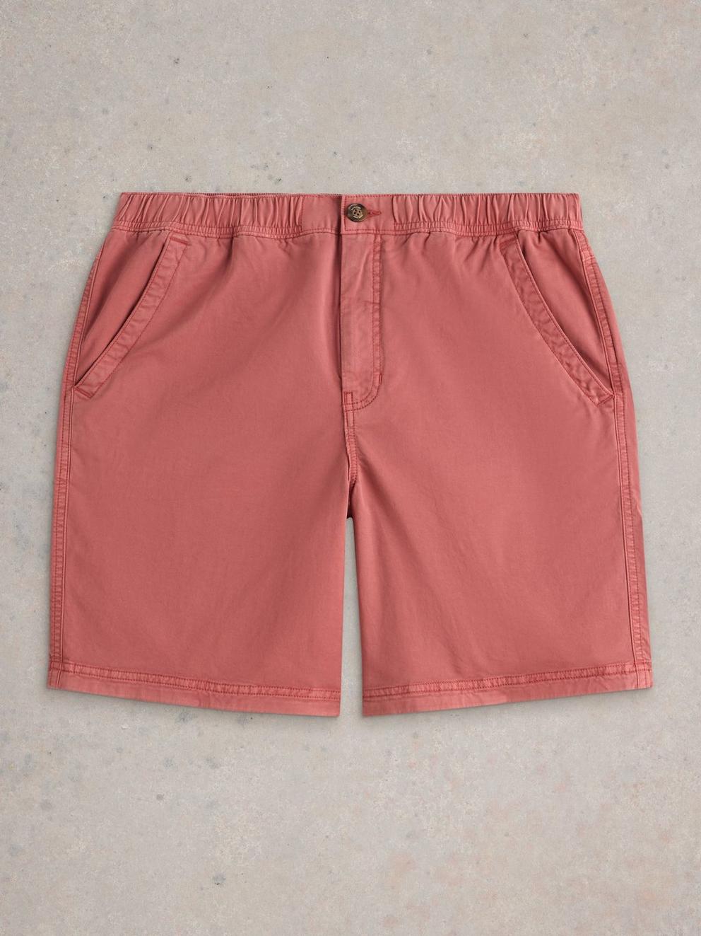 Sutton Drawstring Short in DEEP PINK - FLAT FRONT