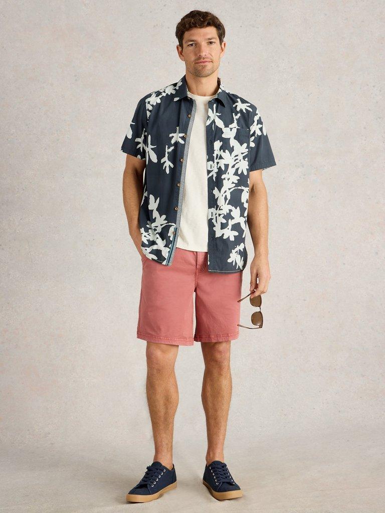 Sutton Drawstring Short in DEEP PINK - MODEL FRONT