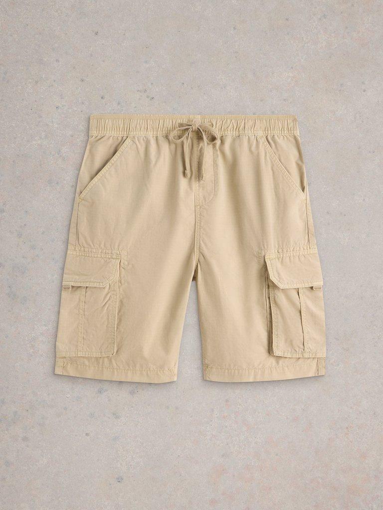Callington Cargo Short in LGT NAT - FLAT FRONT