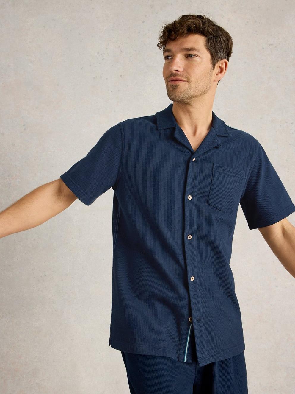 Rib Jersey Shirt in DARK NAVY - LIFESTYLE