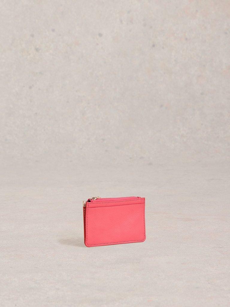 Celia Card Holder Zip Purse in GLD TN MET - FLAT BACK