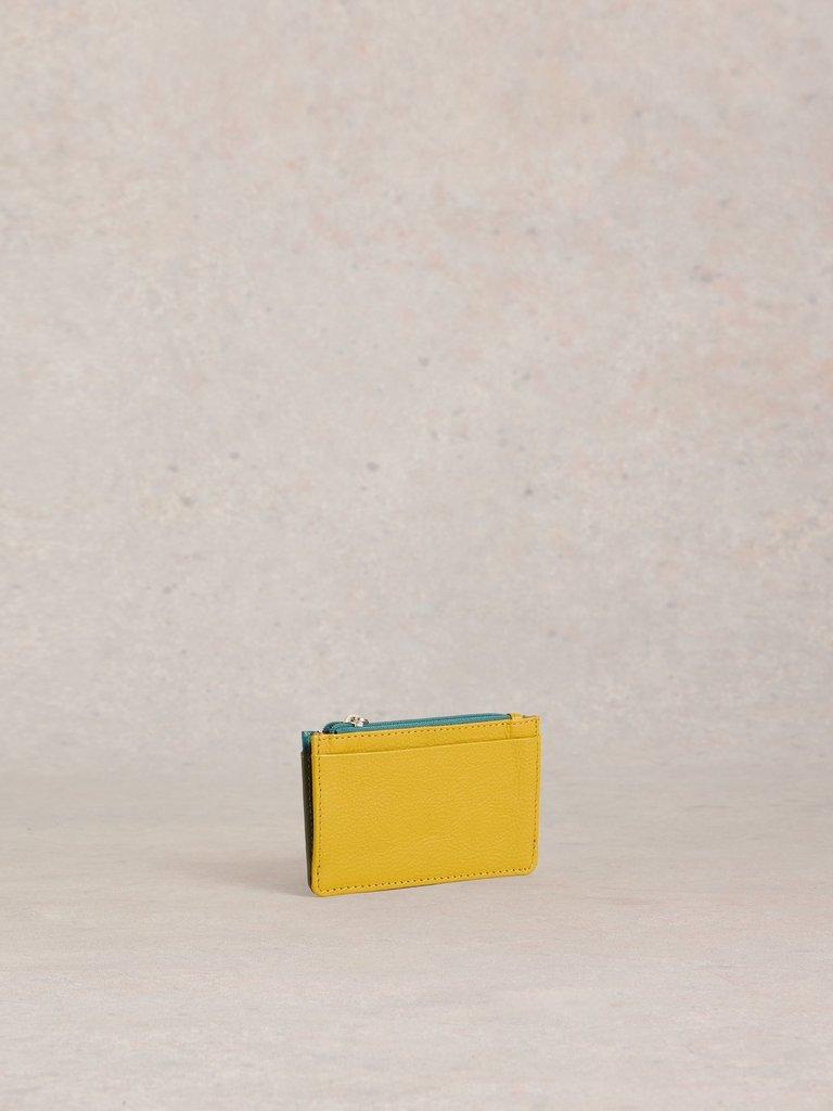 Celia Card Holder Zip Purse in TEAL MLT - FLAT BACK