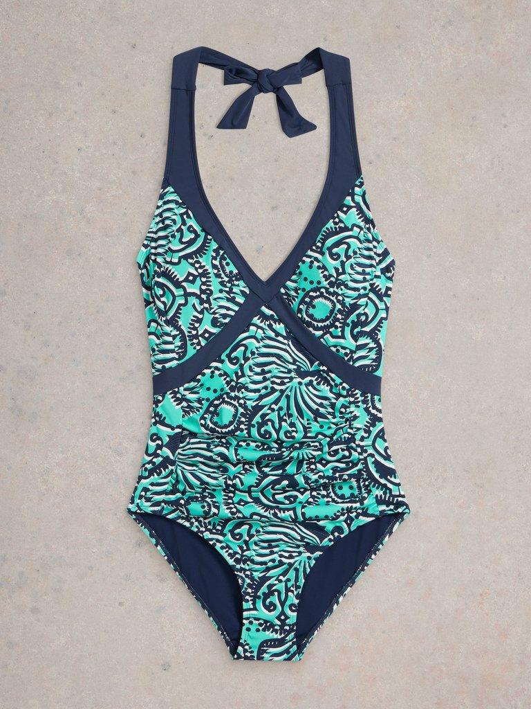 Valley Swimsuit in BLUE MLT - FLAT FRONT