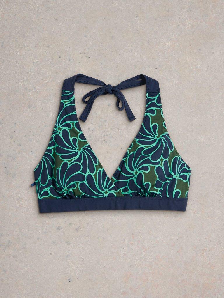 Sunshine Bikini Top Reversible in GREEN MLT - FLAT FRONT