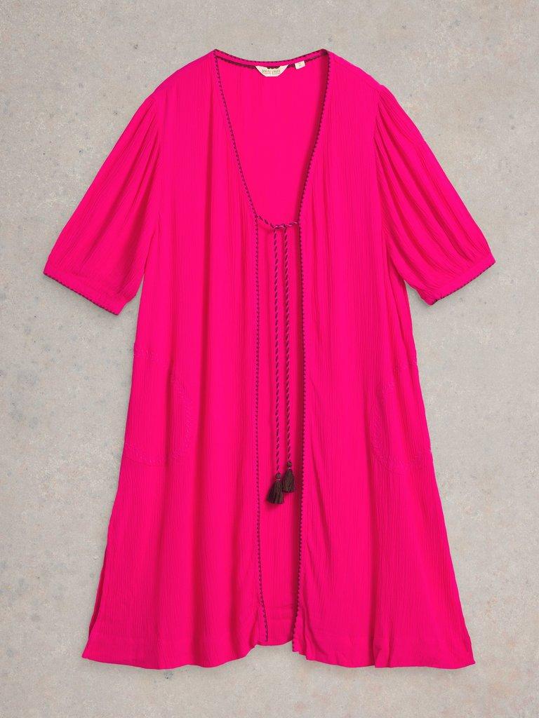 Maggie Magenta Beach Cover up  in BRT PINK - FLAT FRONT