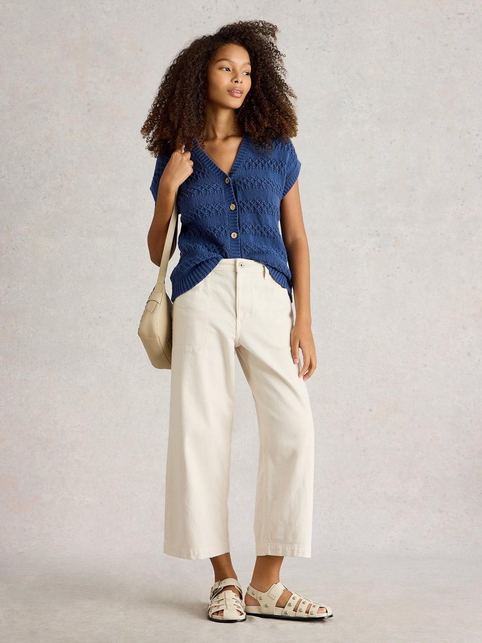 TESSA TANK in FR NAVY - MODEL FRONT