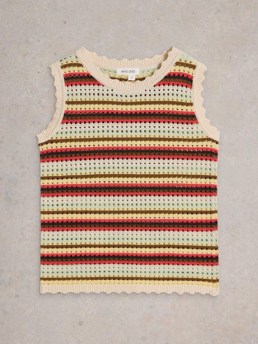 SUNNY STRIPE TANK in NAT MLT - FLAT FRONT