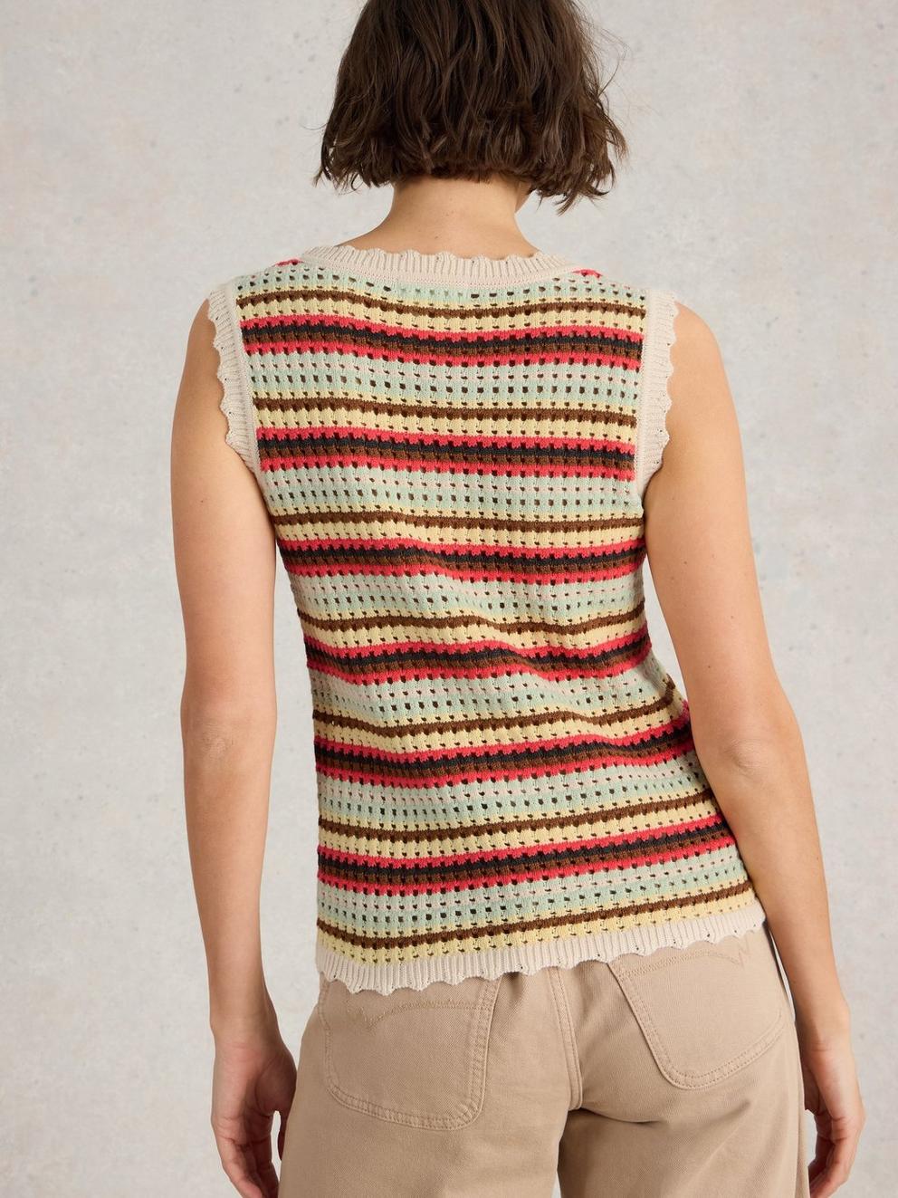 SUNNY STRIPE TANK in NAT MLT - MODEL BACK