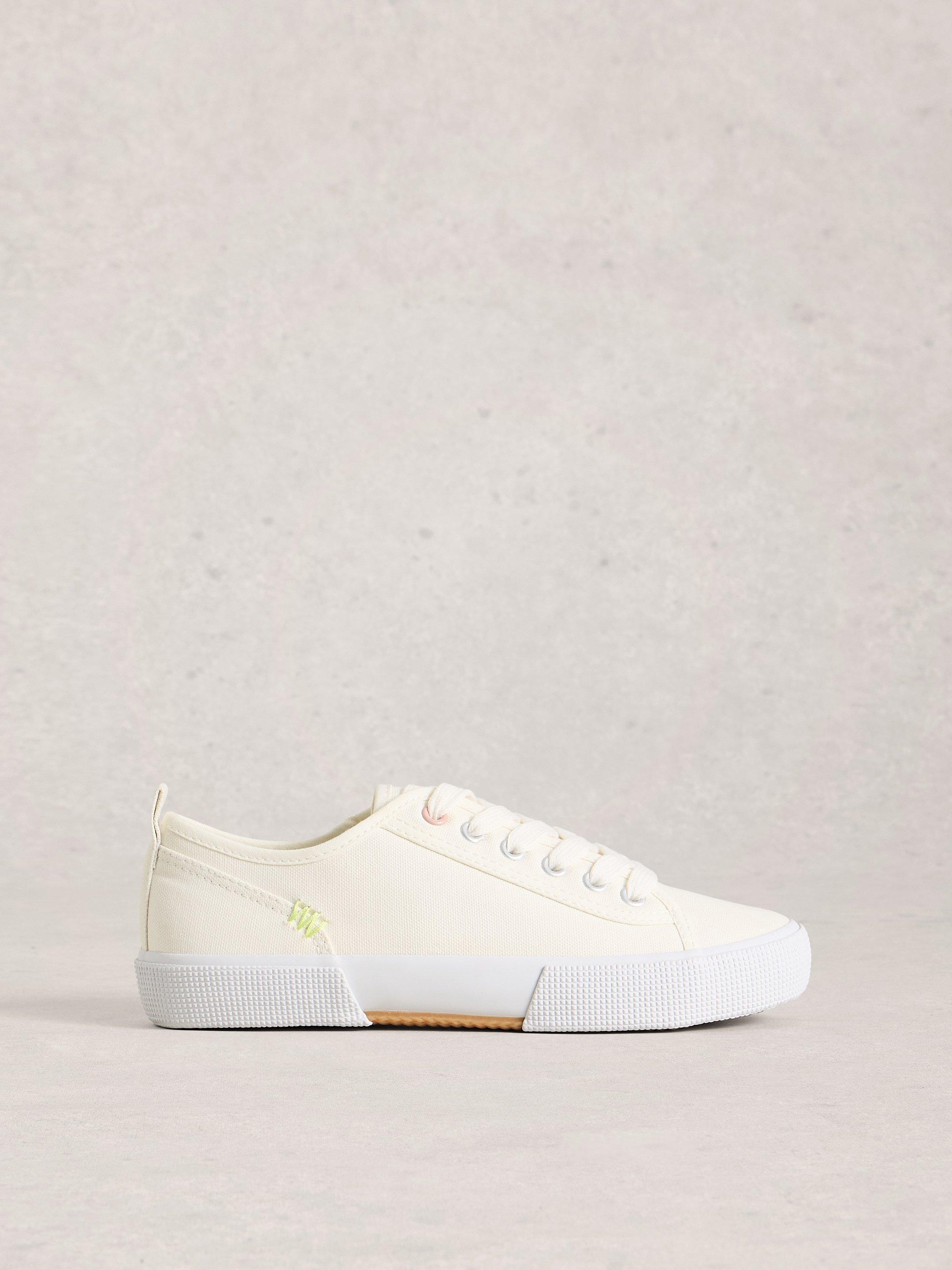 Pippa Canvas Lace Up Trainers