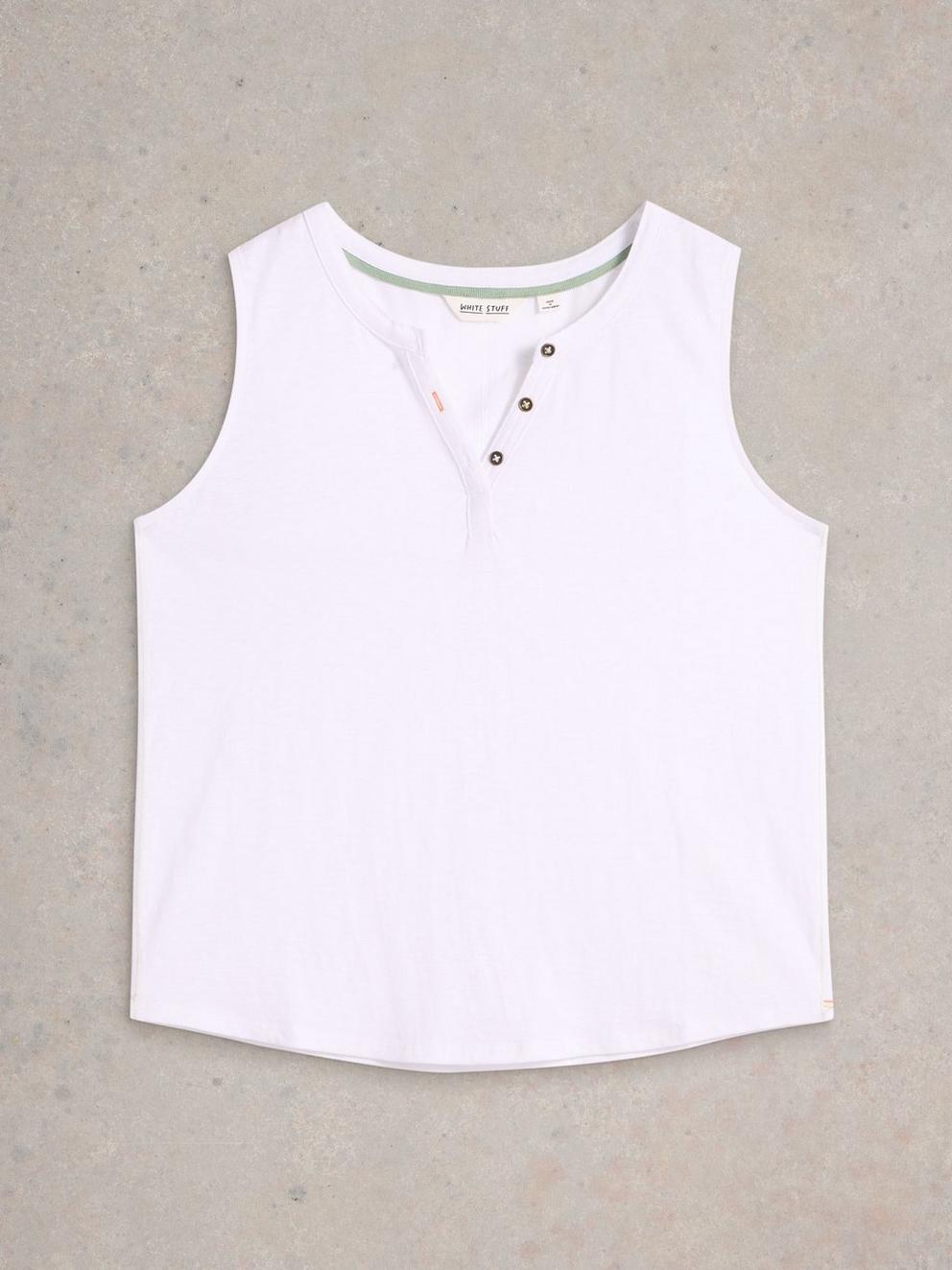 LOLA VEST in BRIL WHITE - FLAT FRONT