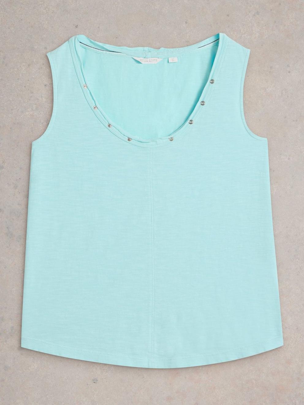 AVA VEST in LGT BLUE - FLAT FRONT