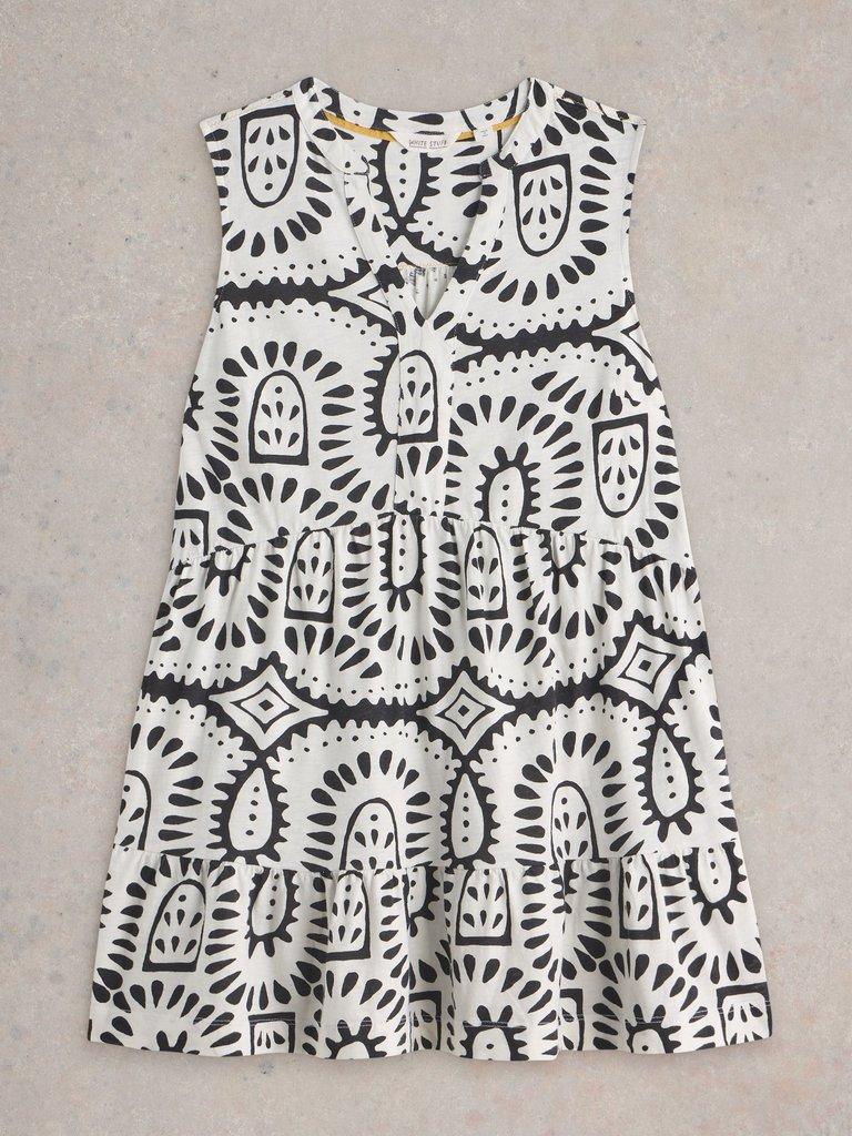 MACIE SLEEVELESS NOTCH NECK TUNIC in IVORY PR - FLAT FRONT