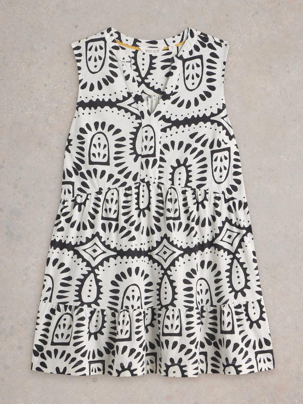 MACIE SLEEVELESS NOTCH NECK TUNIC in IVORY PR - FLAT FRONT
