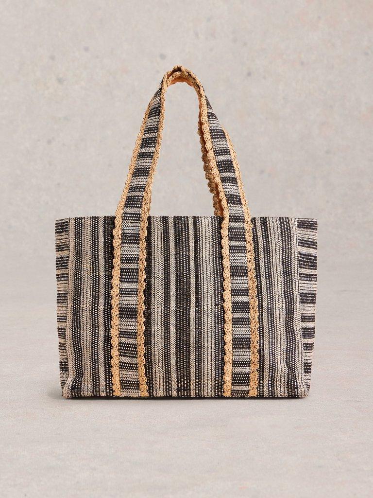 Carla Jacquard Tote Bag in BLK MLT - LIFESTYLE